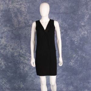 Zara Woman Black Shift Shirt Dress S Mod Audrey Hepburn Style Mini